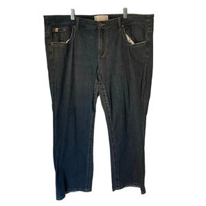 Z Cavaricci Dark Wash Straight Leg Blue Jeans Women Plus Size 22/42” Pockets